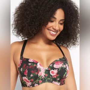 Cacique Smooth Lightly Lined Balconette Bra With Convertible Lace Back
